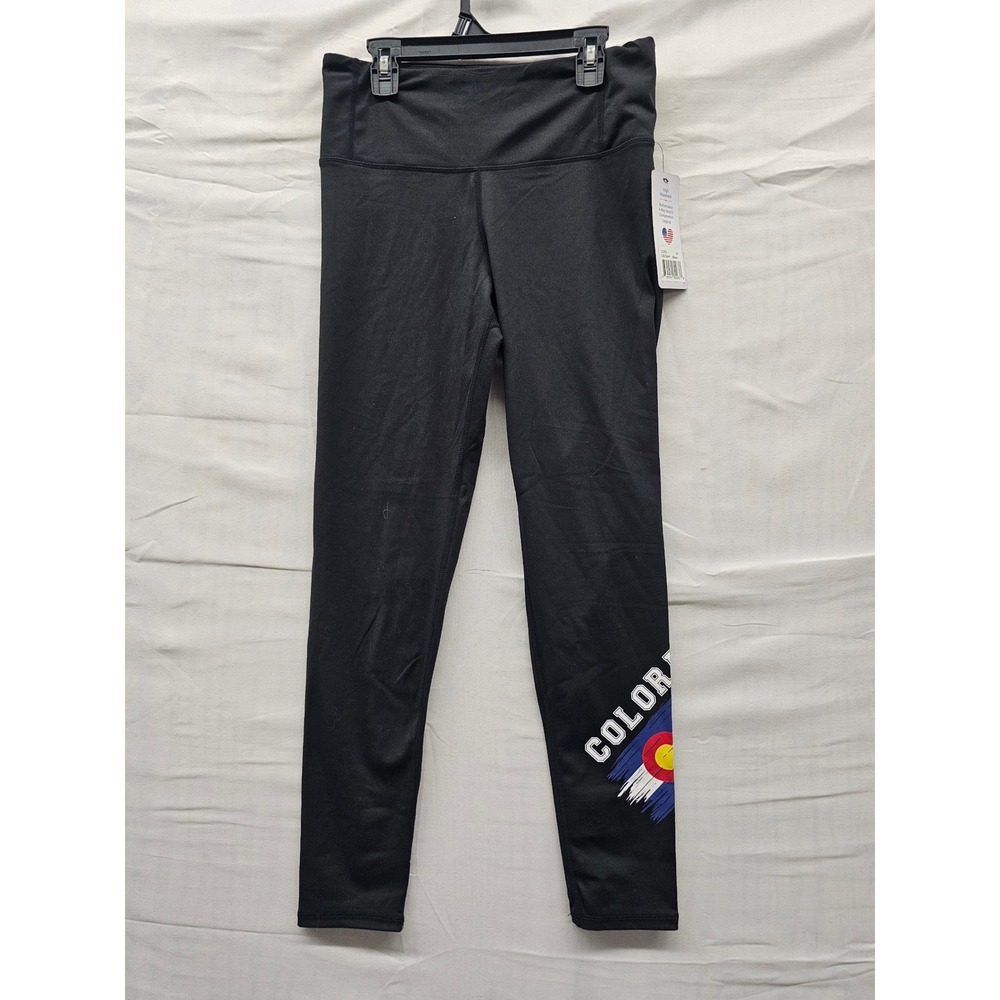 Collette Love Womens Colorado Leggings Black Polyester Blend Athletic Size Med